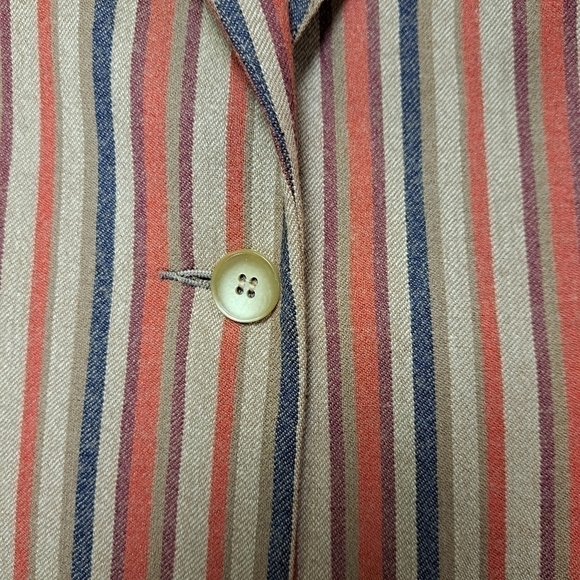 VINTAGE Bernard Cowan pure virgin wool Striped Blazer - Picture 8 of 14